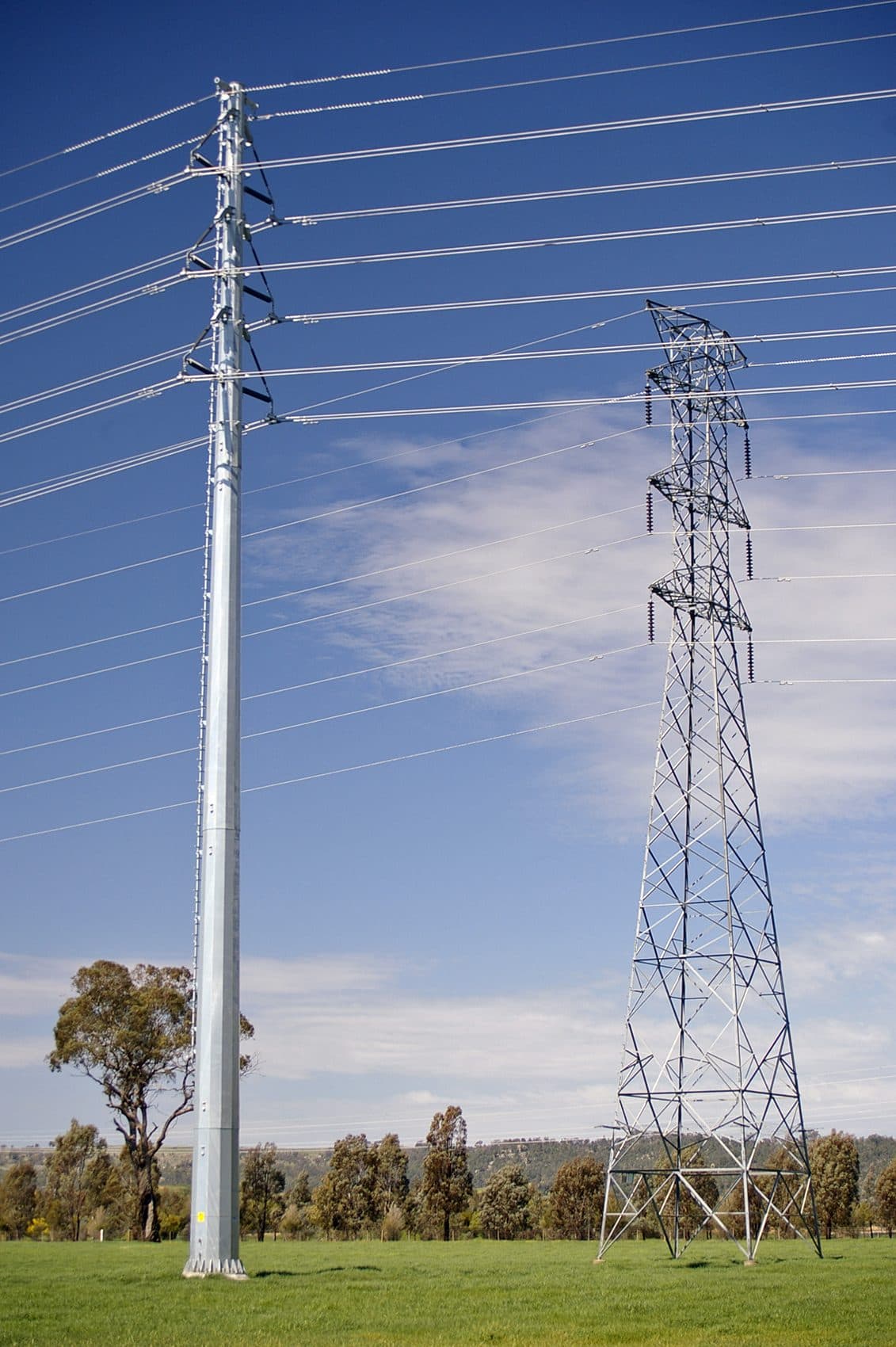 Electricity transmission towers